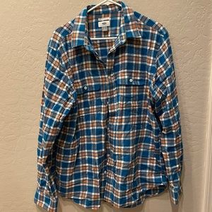 Men’s Orange and Blue Flannel